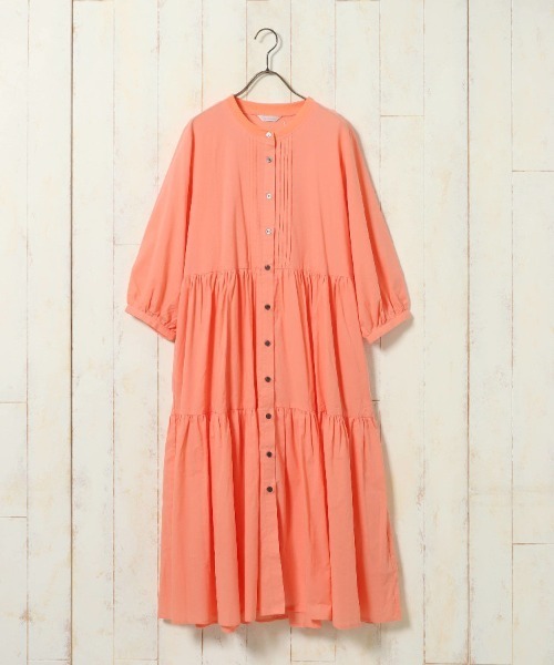 Bleu Bleuet(ブルーブルーエ)の「コットンティアードワンピース(ワンピース・レディース・チャコール/イエロー/オレンジ・M)」の14枚目の写真