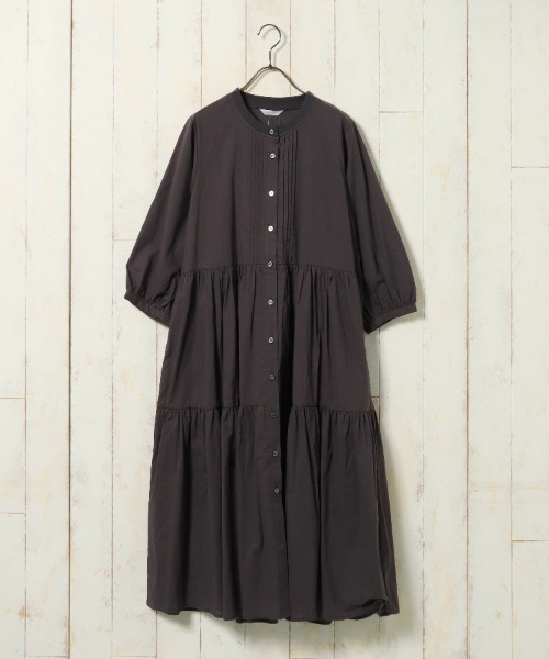 Bleu Bleuet(ブルーブルーエ)の「コットンティアードワンピース(ワンピース・レディース・チャコール/イエロー/オレンジ・M)」の16枚目の写真
