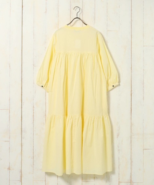 Bleu Bleuet(ブルーブルーエ)の「コットンティアードワンピース(ワンピース・レディース・チャコール/イエロー/オレンジ・M)」の9枚目の写真
