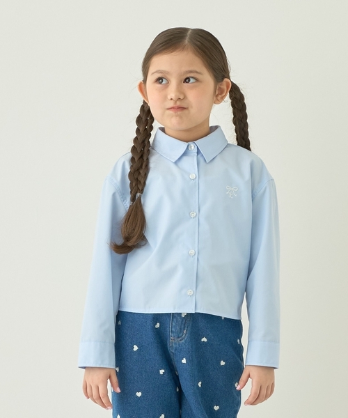 Lycee mine(リセマイン)の「【ハロウィン】ワイドシルエットミニ丈シャツ(シャツ/ブラウス・キッズ・オフホワイト/サックスブルー・S(100-110cm)/M(120-130cm)/L(140-150cm))」の2枚目の写真