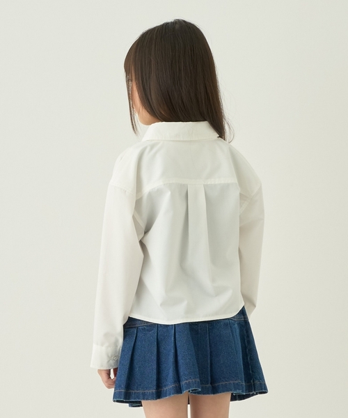 Lycee mine(リセマイン)の「【ハロウィン】ワイドシルエットミニ丈シャツ(シャツ/ブラウス・キッズ・オフホワイト/サックスブルー・S(100-110cm)/M(120-130cm)/L(140-150cm))」の4枚目の写真