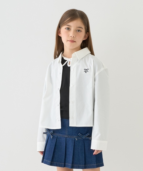 Lycee mine(リセマイン)の「【ハロウィン】ワイドシルエットミニ丈シャツ(シャツ/ブラウス・キッズ・オフホワイト/サックスブルー・S(100-110cm)/M(120-130cm)/L(140-150cm))」の11枚目の写真