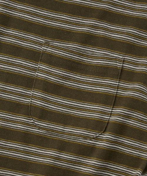 OUTSTANDING(アウトスタンディング)の「MULTI STRIPE POCKET LONG SLEEVE_YELLOW/OLIVE(Tシャツ/カットソー・メンズ・その他・SMALL/MEDIUM/LARGE)」の4枚目の写真