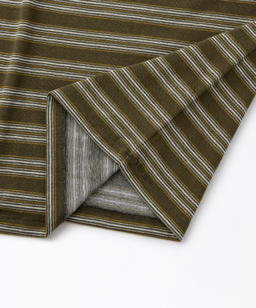 OUTSTANDING(アウトスタンディング)の「MULTI STRIPE POCKET LONG SLEEVE_YELLOW/OLIVE(Tシャツ/カットソー・メンズ・その他・SMALL/MEDIUM/LARGE)」の6枚目の写真