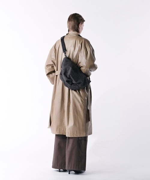 Cote&Ciel(コートエシエル)の「【cote&ciel/コートエシエル】 Orne Tweed Anthracite / ショルダーバッグ(ショルダーバッグ・メンズ・ブラック×グレー・FREE)」の2枚目の写真