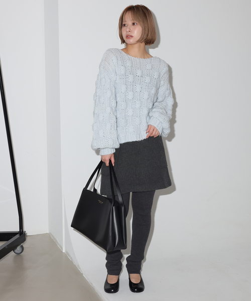 SLOBE IENA(スローブイエナ)の「ウールポケットミニスカート(スカート・レディース・チャコールグレー・36/38)」の2枚目の写真