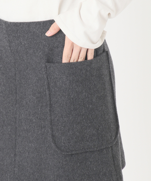 SLOBE IENA(スローブイエナ)の「ウールポケットミニスカート(スカート・レディース・チャコールグレー・36/38)」の18枚目の写真