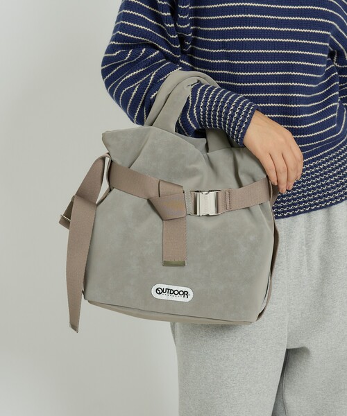 OUTDOOR PRODUCTS（アウトドアプロダクツ）の「【OUTDOOR PRODUCTS / アウトドアプロダクツ】2WAY巾着ベルトトートバッグ/NUBUCK[S]/トートバッグ（トートバッグ・レディース・ブラック/グレー/ベージュ・フリー）」の2枚目の写真