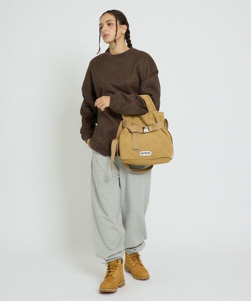 OUTDOOR PRODUCTS（アウトドアプロダクツ）の「【OUTDOOR PRODUCTS / アウトドアプロダクツ】2WAY巾着ベルトトートバッグ/NUBUCK[S]/トートバッグ（トートバッグ・レディース・ブラック/グレー/ベージュ・フリー）」の4枚目の写真