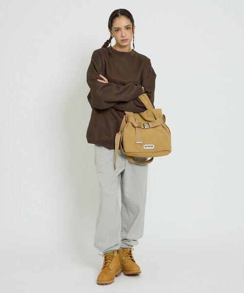 OUTDOOR PRODUCTS（アウトドアプロダクツ）の「【OUTDOOR PRODUCTS / アウトドアプロダクツ】2WAY巾着ベルトトートバッグ/NUBUCK[S]/トートバッグ（トートバッグ・レディース・ブラック/グレー/ベージュ・フリー）」の5枚目の写真