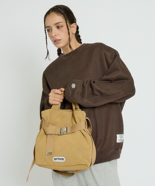 OUTDOOR PRODUCTS（アウトドアプロダクツ）の「【OUTDOOR PRODUCTS / アウトドアプロダクツ】2WAY巾着ベルトトートバッグ/NUBUCK[S]/トートバッグ（トートバッグ・レディース・ブラック/グレー/ベージュ・フリー）」の6枚目の写真