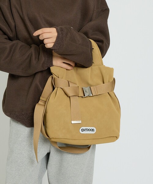 OUTDOOR PRODUCTS（アウトドアプロダクツ）の「【OUTDOOR PRODUCTS / アウトドアプロダクツ】2WAY巾着ベルトトートバッグ/NUBUCK[S]/トートバッグ（トートバッグ・レディース・ブラック/グレー/ベージュ・フリー）」の7枚目の写真