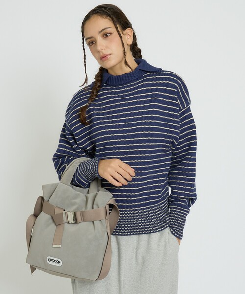 OUTDOOR PRODUCTS（アウトドアプロダクツ）の「【OUTDOOR PRODUCTS / アウトドアプロダクツ】2WAY巾着ベルトトートバッグ/NUBUCK[S]/トートバッグ（トートバッグ・レディース・ブラック/グレー/ベージュ・フリー）」の10枚目の写真
