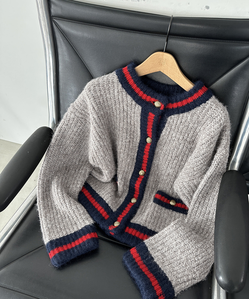 FRAMeWORK（フレームワーク）の「≪一部カラーWEB限定 / ≫BICOLOR CARDIGAN（カーディガン/ボレロ・レディース・グレー/ブラック/ベージュ・FREE）」の22枚目の写真