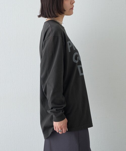 Whim Gazette(ウィムガゼット)の「レタリングロンTEE(Tシャツ/カットソー・レディース・ホワイト/チャコールグレー・FREE)」の16枚目の写真