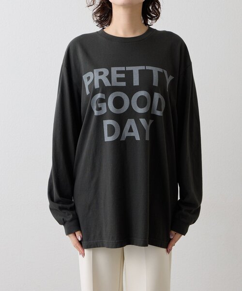 Whim Gazette(ウィムガゼット)の「レタリングロンTEE(Tシャツ/カットソー・レディース・ホワイト/チャコールグレー・FREE)」の21枚目の写真