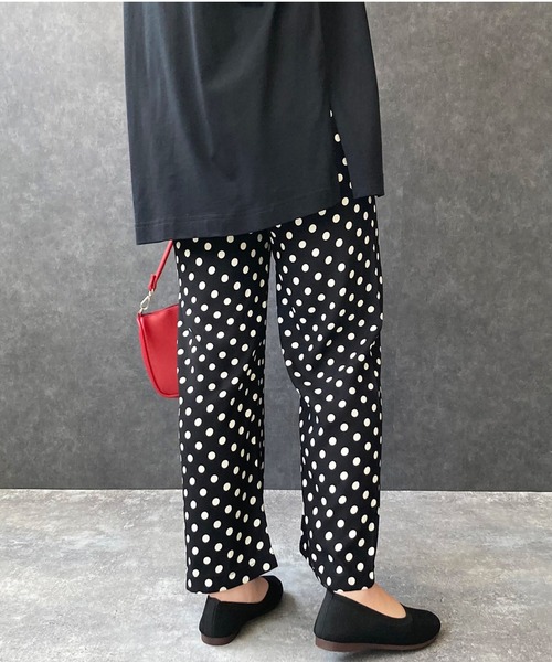 Per sist ence（パーシエンス）の「ドットリラックスパンツ（その他パンツ・レディース・アイボリー/ブラック・ONE SIZE）」の2枚目の写真