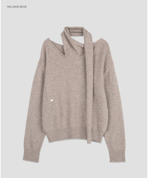 (T-7318)YAK BLENEDE MUFFLER KNIT
