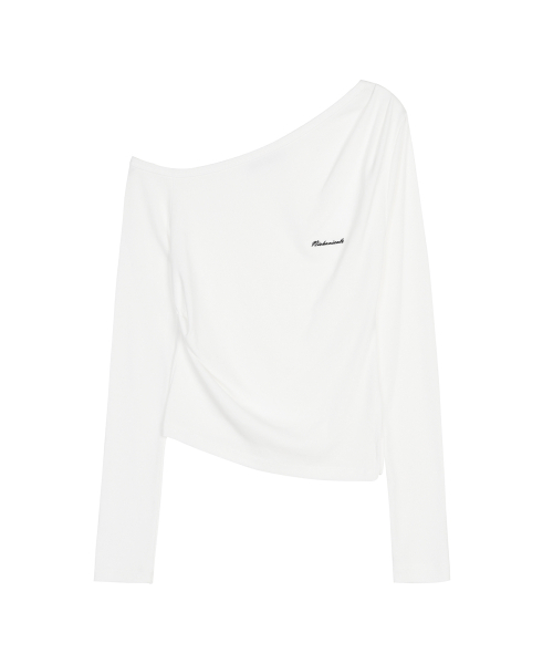 NICK&NICOLE(ニックアンドニコール)の「DIAGONAL オフショルダートップ_IVORY(Tシャツ/カットソー・レディース・アイボリー・FREE)」の4枚目の写真