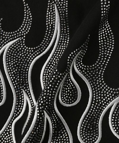 SUPPLIER(サプライヤー)の「SUPPLIER / サプライヤー FirePattern Rhinestone Zip Hoodie(パーカー・メンズ・レッド/ブラック・LARGE/MEDIUM)」の13枚目の写真