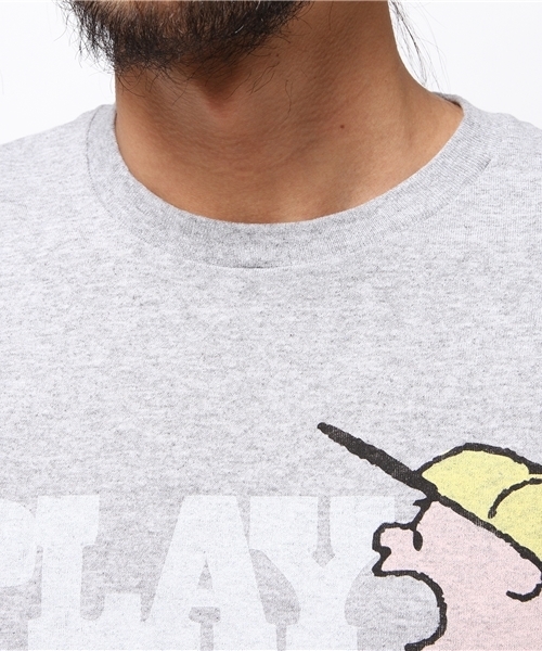 JUNK FOOD（ジャンクフード）の「PLAY THE FIELD/スヌーピー　Tシャツ（Tシャツ/カットソー・メンズ・トップグレー・SMALL/LARGE/MEDIUM）」の4枚目の写真