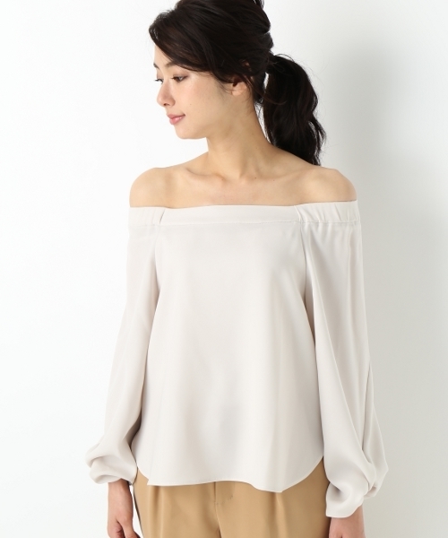 Spick & Span(スピックアンドスパン)の「≪追加≫【CLASSY.×Spick & Spanコラボ】ダブルサテン SET UP◆(その他パンツ・レディース・ホワイト/ネイビー/ナチュラル・38/36)」の7枚目の写真