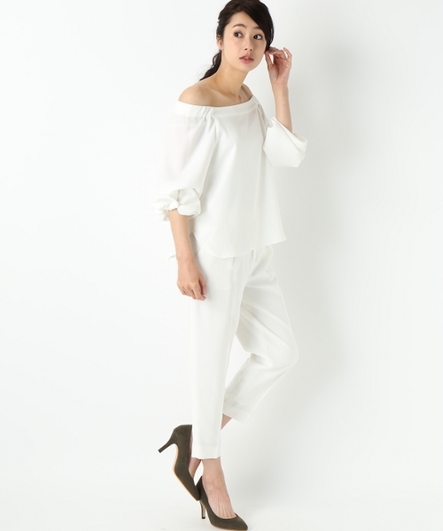 Spick & Span(スピックアンドスパン)の「≪追加≫【CLASSY.×Spick & Spanコラボ】ダブルサテン SET UP◆(その他パンツ・レディース・ホワイト/ネイビー/ナチュラル・38/36)」の21枚目の写真