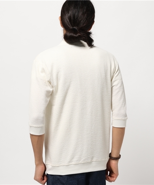 VENCEEXCHANGE(ヴァンスエクスチェンジ)の「サッカー5分袖MA-1 (MA-1・メンズ・ブラック/オフホワイト/ダークグリーン・LARGE/MEDIUM)」の5枚目の写真