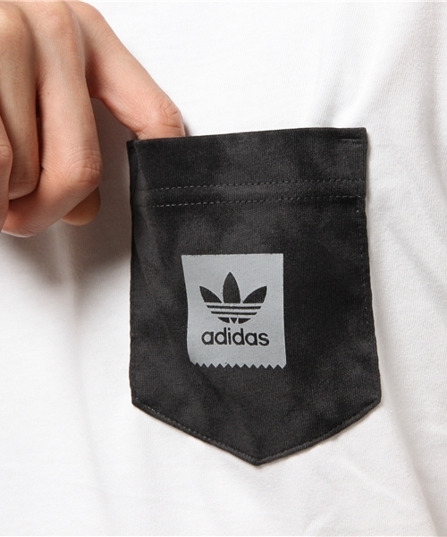 adidas（アディダス）の「オリジナルス Tシャツ[CLI CRST PK TEE]（Tシャツ/カットソー・メンズ・ホワイト・SMALL/LARGE/MEDIUM/X-LARGE/XXX-LARGE/X-SMALL/XX-LARGE）」の6枚目の写真