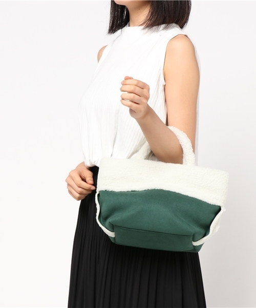 BLISS POINT(ブリスポイント)の「ボアミニトート/732148(トートバッグ・レディース・ブラウン/ブラック/その他1/グリーン・ONE SIZE)」の7枚目の写真