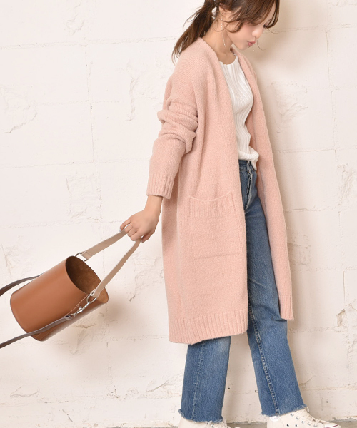 coca（coca）（コカ）の「淡いカラーの上品ニットカーディガン（カーディガン/ボレロ・レディース・グレー/ピンク/ベージュ・ONE SIZE）」の19枚目の写真