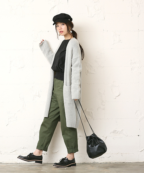 coca（coca）（コカ）の「淡いカラーの上品ニットカーディガン（カーディガン/ボレロ・レディース・グレー/ピンク/ベージュ・ONE SIZE）」の21枚目の写真