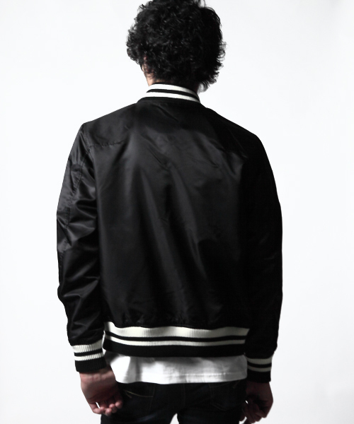 STARTER BLACK LABEL（スターターブラックレーベル）の「STARTER BLACK LABEL　RIB BLOUSON（ナイロンジャケット・メンズ・ネイビー/ブラック・L/M/XL）」の13枚目の写真