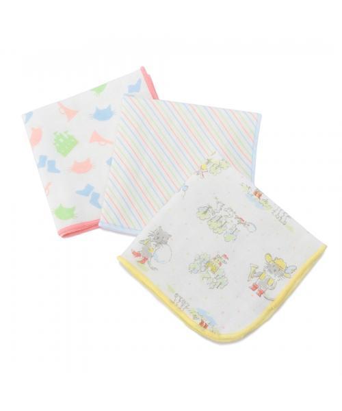 Afternoon Tea アフタヌーンティー の Ek09 長靴を履いた猫 ガーゼ3枚セット ベビー用 その他ベビー用品 Wear