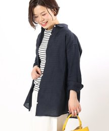 フレンチリネンセイヒンゾメ 2WAY シャツ◆