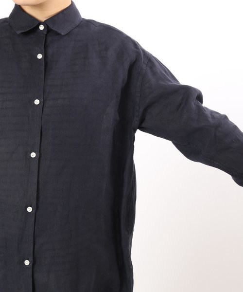 ivory court（アイボリーコート）の「フレンチリネンセイヒンゾメ 2WAY シャツ◆（シャツ/ブラウス・レディース・オレンジ/ネイビー/サックスブルー/ホワイト/カーキ/パープル・SMALL/MEDIUM）」の20枚目の写真