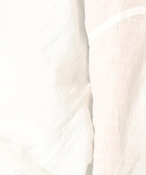 ivory court（アイボリーコート）の「フレンチリネンセイヒンゾメ 2WAY シャツ◆（シャツ/ブラウス・レディース・オレンジ/ネイビー/サックスブルー/ホワイト/カーキ/パープル・SMALL/MEDIUM）」の14枚目の写真