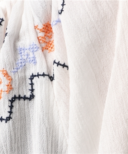 Heather（ヘザー）の「ボヘシシュウブラウス半袖　757609（シャツ/ブラウス・レディース・ブラック系その他/ホワイト系その他/レッド系その他・FREE）」の9枚目の写真