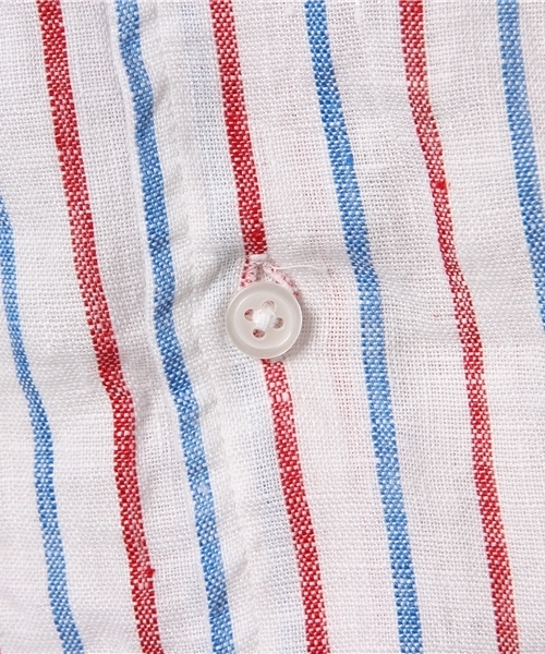 ivory court（アイボリーコート）の「700リネンストライプカッタウェイ7分袖◆（シャツ/ブラウス・メンズ・サックスブルー/イエロー/ホワイト・LARGE/MEDIUM/SMALL）」の14枚目の写真