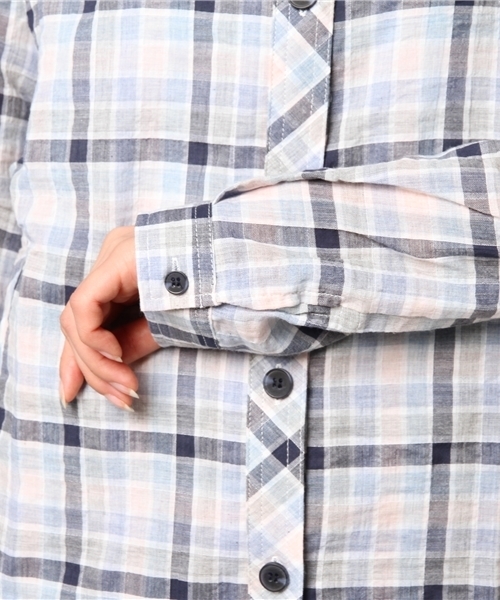 Live in comfort（リブインコンフォート）の「リブ　イン　コンフォート　くしゅくしゅ素材が軽やかな　ＵＶカットシャツパーカー　（パーカー・レディース・ライトブルー/レッド系その他・XX-LARGE/MEDIUM/SMALL/S/LARGE/L/M/XXL/XL/X-LARGE）」の14枚目の写真