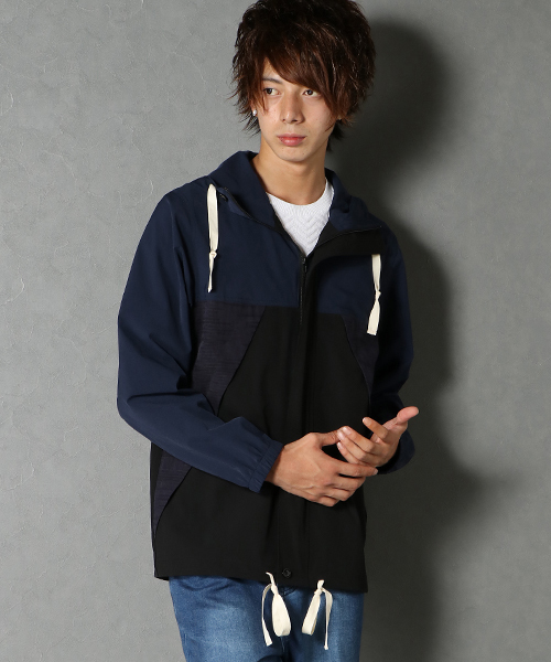 VENCEEXCHANGE(ヴァンスエクスチェンジ)の「切替マウンテンパーカー(マウンテンパーカー・メンズ・ネイビー/グレー・LARGE/MEDIUM)」の4枚目の写真