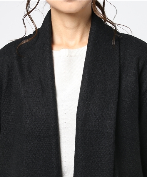 Honeys(ハニーズ)の「ショールカーディガン(カーディガン/ボレロ・レディース・ブラック/ネイビー/ピンク/杢グレー/チャコール・L/M)」の9枚目の写真