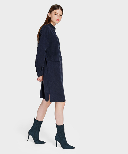 CHARLES & KEITH(チャールズ & キース)の「テクスチャードカフブーツスティレット / TEXTURED CALF BOOT STILETTOS(ブーツ・レディース・ネイビー/ブラック/グレー・22.5cm/23.5cm/23cm/24.5cm/25.5cm/25cm)」の5枚目の写真