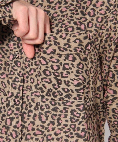 WEGO(ウィゴー)の「レオパードダブルガーゼLSシャツ(シャツ/ブラウス・メンズ・オフホワイト/ベージュ/マスタード・MEDIUM/LARGE)」の8枚目の写真