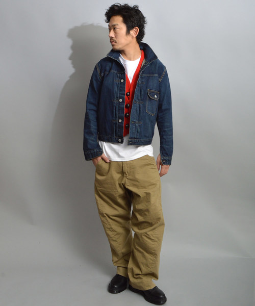 REMI RELIEF（レミレリーフ）の「【雑誌 Hail Mary Magazine掲載】REMI RELIEF デニム1st JK（デニムジャケット・メンズ・インディゴブルー/ライトインディゴブルー・M/L）」の15枚目の写真