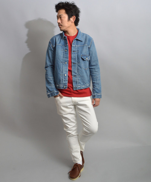 REMI RELIEF（レミレリーフ）の「【雑誌 Hail Mary Magazine掲載】REMI RELIEF デニム1st JK（デニムジャケット・メンズ・インディゴブルー/ライトインディゴブルー・M/L）」の6枚目の写真