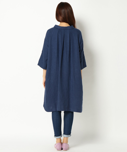 LBC(エルビーシー)の「3WAY袖ロールアップワンピース(ワンピース・レディース・ネイビー/スカイブルー/ホワイト・MEDIUM/L/LARGE/M)」の5枚目の写真