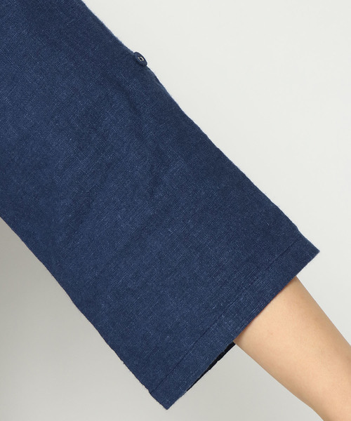 LBC(エルビーシー)の「3WAY袖ロールアップワンピース(ワンピース・レディース・ネイビー/スカイブルー/ホワイト・MEDIUM/L/LARGE/M)」の4枚目の写真