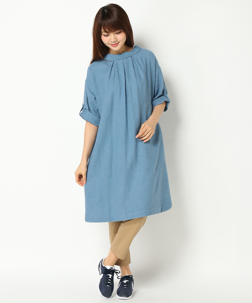 LBC(エルビーシー)の「3WAY袖ロールアップワンピース(ワンピース・レディース・ネイビー/スカイブルー/ホワイト・MEDIUM/L/LARGE/M)」の18枚目の写真