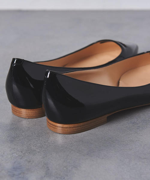 PELLICO アネッリ フラットシューズ 36 ブラック エナメル PELLICO アネッリ フラットシューズ 36 ブラック エナメル